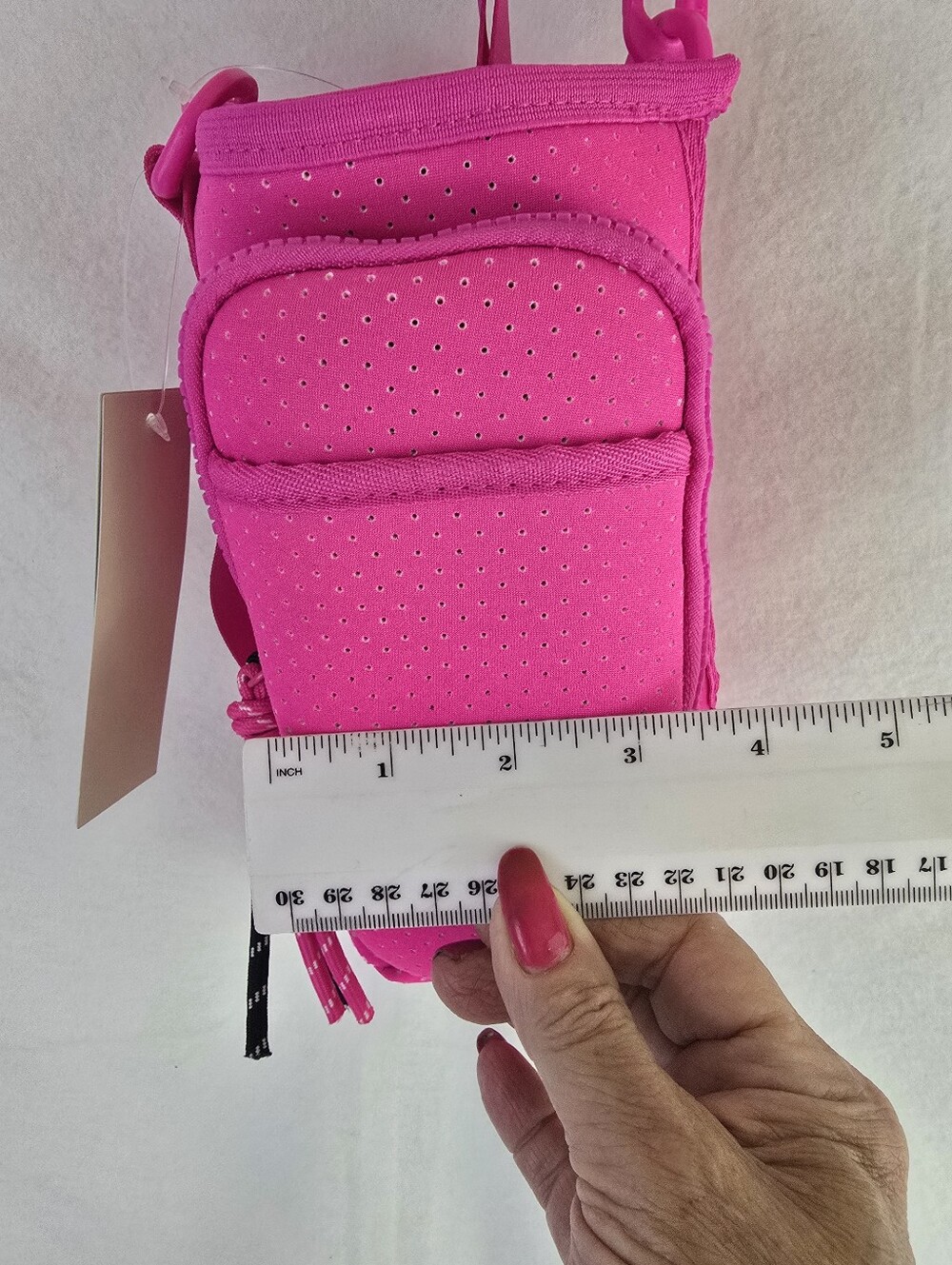 No Boundaries Neoprene fits up 40oz Crossbody Tumbler Holder Water Bag Pink NWT - Picture 7 of 13